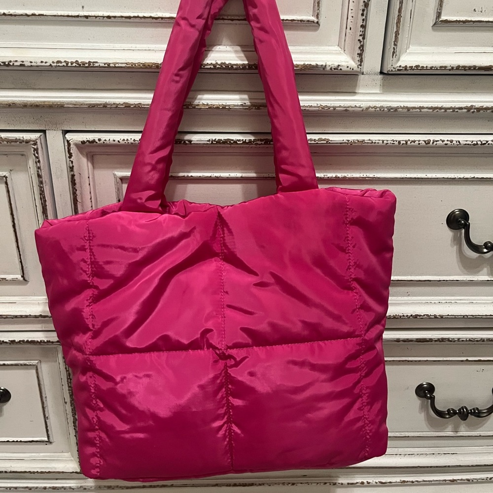 Pink tote bag